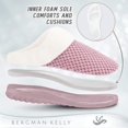 thumbnail image 2 of Bergman Kelly Womens Éraflures Sabot Corail Molleton Mémoire Mousse Pantoufles Chaussures de Maison Intérieur / Extérieur, Collection de Bulles, 2 of 7