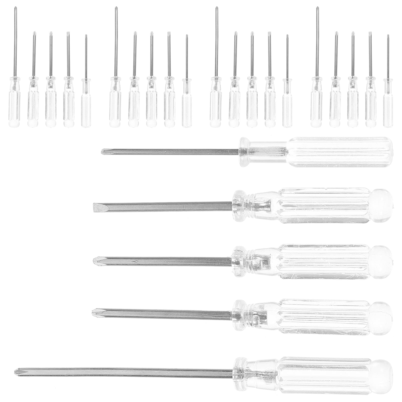 WRISTBIQUE 25Pcs Multi Purpose Pocket Screwdriver Set with Transparent Handles for Easy Carry