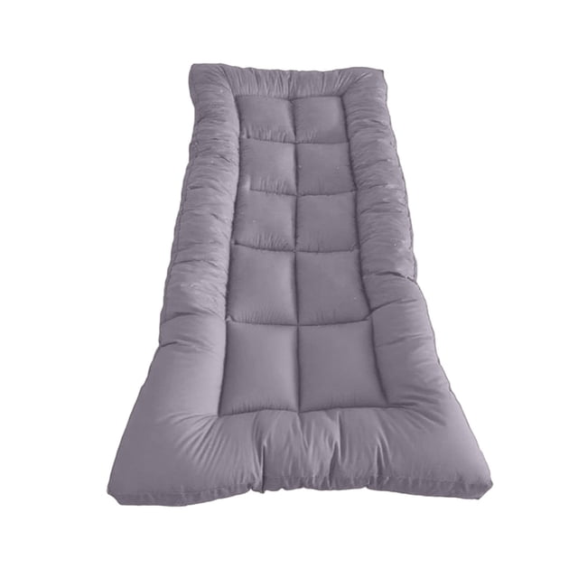 Grey Fiber Mattress Topper Foldable Mattress Pad Soft Bed Mattress Cover Washable Non-Slip Mattress Protector For Student Bed Guest Bed 90X200 Cm 35.4X78.7 Inch 3.31 Lbs