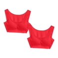 thumbnail image 1 of RKSTN Bras for Women 2PC Traceless Comfortable No Steel Ring High Waisted Bras Loose Plus Size Elasticity Breathable Soft Comfortable Solid Color Everyday Bras, 1 of 5