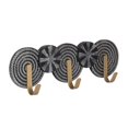 thumbnail image 4 of hometrends Spinoza Plaque with Hooks Set, Black/Gold, 4 of 6