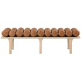 thumbnail image 4 of Meridian Furniture Landon Cognac Vegan Leather Bench, 4 of 17