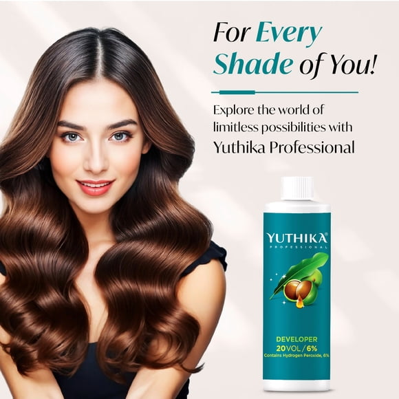 Yuthika Professional 20 Vol (6 %) Révélateur de Teinture Capillaire, Teinture Capillaire Hydratante Longue Tenue, 150 ml