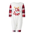 thumbnail image 1 of MesaSe Famille Lettre Imprimée à Carreaux Coton 2 Pièces Pyjama Ensemble Costume Quotidien, 1 of 9