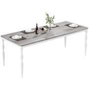 78.8inch Rectangular Dining Table for 6, Rustic Farmhouse Kitchen Table with Large Tabletop, Long Wooden Dining Room Table with Heavy Duty Legs, Dinette and Dinner Desk for Party, Table Only