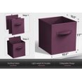 thumbnail image 2 of Sorbus Fabric Storage Bins 11" Foldable Cubes With Handles For Pantry, Cubbies, Toy And Closet Shelving Organization - 8Pk, 2 of 7