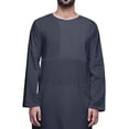 thumbnail image 2 of Atasi Designer Solid Long Sleeve Cut KurtaForMen Cotton Round Neck Shirt, 2 of 5
