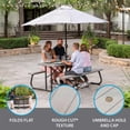 thumbnail image 4 of LIFETIME 6-Foot Folding Picnic Table, Rough Cut Grey, 4 of 7