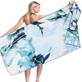 thumbnail image 2 of Jusqu'à 65% de Rabais SMihono Serviette de Plage Velours Simple Face Teint Serviette de Voyage Cool Style Bohème, 2 of 3