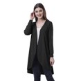 thumbnail image 1 of Moomaya Cardigan d'Été Long en Coton pour Femmes à Manches Longues, Style Hi-Lo, Ourlet Arrondi, 1 of 7
