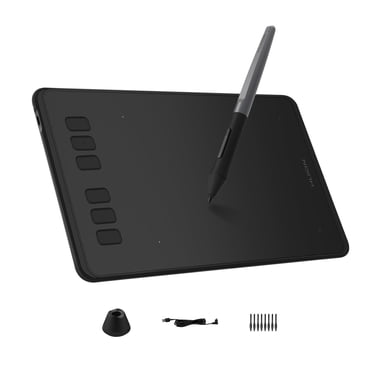 HUION Inspiroy H640P Drawing Tablet, 6x4 inch Art Tablet with Battery-Free Stylus, 8192 Pen Pressure, 6 Hot Keys, Graphics Tablet for Drawing, Writing, Design, Teaching, Work wit