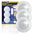 thumbnail image 1 of Bell + Howell Bionic LED Puck Lights 3-Pack – Wireless Under Cabinet Lighting with Remote Control, 1 of 6