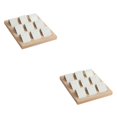 thumbnail image 3 of kurtrusly Wood Earring Card Holder w/ Tray Jewelry Display for Accessory 9 Pair White 2Set, 3 of 6