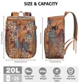 thumbnail image 4 of Palm Leaf Insulated Cooler Backpack, Leakproof Lunch Bag with Tropical Plant Pattern for Outdoor Adventures, 4 of 6