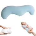 thumbnail image 4 of Body Pillow Double Curve Pillow Ergonomic Body Pillow Full Body Support Pillow For Arms & Knees Soft Breathable Fiber Fill, 4 of 9
