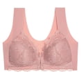 thumbnail image 5 of Kcodviy Womens No Steel Ring Bras for Plus Size Women French Womens Front Close Womens Bra Pack Bra T Back Plus Women Bras Wireless Full Coverage Size Seamless Unlined Bra Women Bra Pack for Large B, 5 of 5