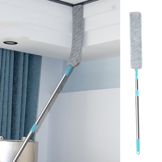 Dvkptbk Plastic Cleaning Mop Dusters for Cleaning Extendable Microfiber Duster with Extension Pole 25 To 40 Inches Bend Able Dusters Long Duster Kit for Cleaning Furniture Car