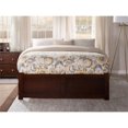 thumbnail image 4 of Leo & Lacey Solid Wood Urban Queen Storage Platform Bed in Walnut, 4 of 6