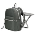 thumbnail image 1 of Graflsoa Sac à Dos d'Extérieur Portable avec Tabouret Pliant Intégré pour le Camping, la Randonnée et les Événements Sportifs - Gris, 1 of 6