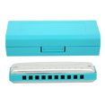 thumbnail image 2 of Harmonica, Cute Blue Harmonica, Strong Portable Abs Resin Material Stainless Steel Cover For Performance Beginners Gift Professional White,Blue,Orange,Red,Black, 2 of 8