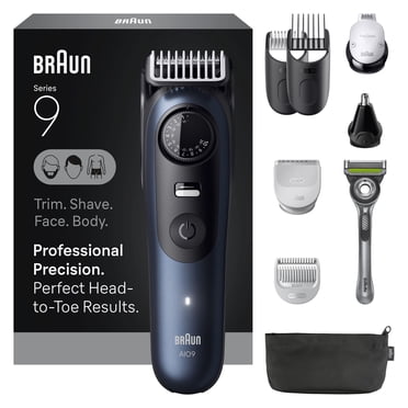 Braun All-in-One Series 9 Trimmer Kit, 40 Lengths, ProBlade, AIO 9530, Deep Blue Metallic