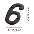thumbnail image 1 of Aodebiao Creative Alloy Wrought Iron Floating House Numbers Modern House Address Number,Anti-Rust House Numbers Decorative Address Sign for Door Garden Mailbox with Nail Kit,Coated Black, 1 of 3