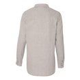 thumbnail image 3 of Burnside Womens Long Sleeve Solid Flannel Shirt, L, Stone, 3 of 3