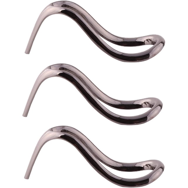 Support Métallique pour Pipe à Fumer, Support de Présentation en Acier Inoxydable pour Pipe à Tabac (Noir - 3 Pcs)