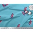 thumbnail image 3 of Soimoi Moss Georgette Fabric Artistic Leaves Print Fabric by The Yard 42 Inch Wide, 3 of 5