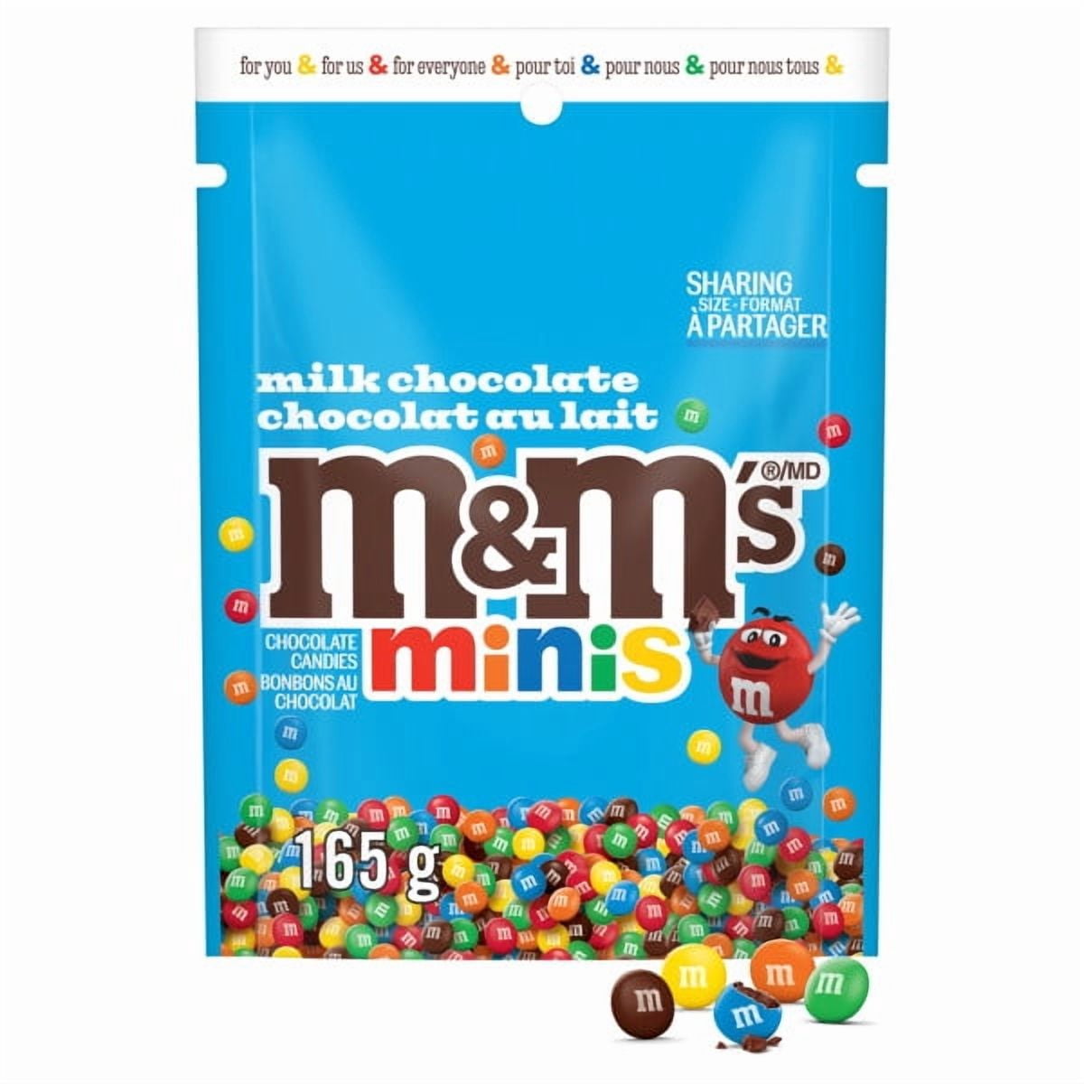 M&M’S, bonbons au chocolat au lait MINIS, format partage, 165 g