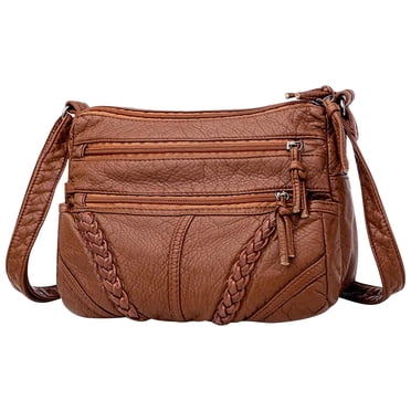 Kcavykas Clearance Sales Home Storage Organiser 2023 New Leather Bag Mom's Bag Ladies' Multi Compartment Crossbody Bag Large Capacity Soft Leather Bag