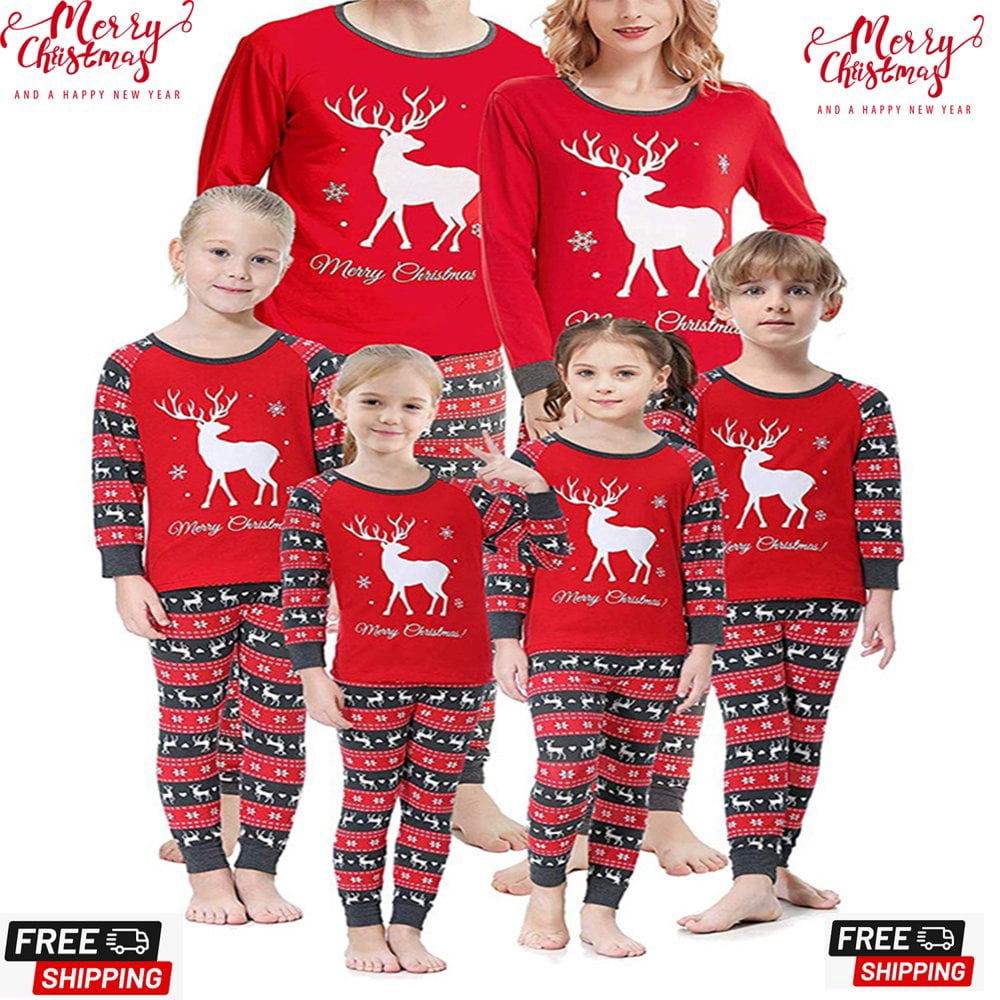 EIMELI Pyjamas de Noël pour la Famille Imprimé Gingerbread Man