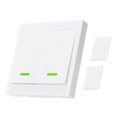 thumbnail image 2 of 2-Channel 433.92MHz Wireless Remote Control Wall Switch, 86 EV1527 Encoded Smart RF Transmitter for Lighting, 0-100m Range, Battery Not Included (12V 27A L828 Required), 86x86x32mm Panel, 2 of 4