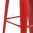 thumbnail image 4 of Bowery Hill Metal Bar Stool Chair in Red With Square Seat & Footrest, 4 of 8