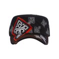 thumbnail image 2 of Top Headwear Womens Print Adjustable Cadet Cap - Black - Studded Cross, 2 of 2