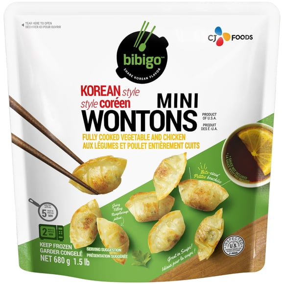 Mini Wontons Bibigo Boulettes au poulet et aux légumes 680GR