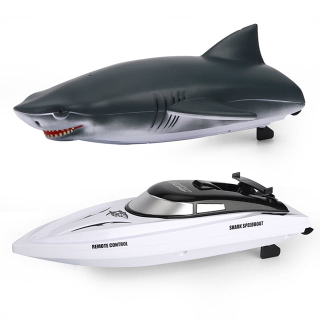 2in1 RC Shark Boat Garden Mini Speed Boat Shark Shape For Pools And Lake Pond