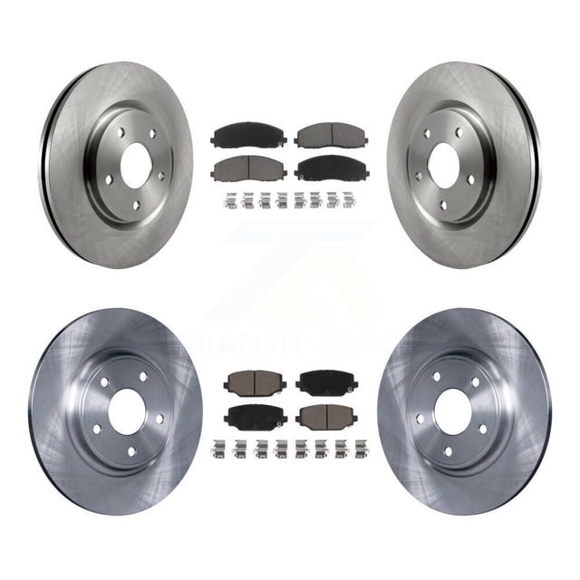 CMX Front Rear Disc Brake Rotors and Ceramic Pads Kit for Car Dodge Grand Caravan Journey Chrysler Town & Country Ram C/V Volkswagen Routan K8C-101028