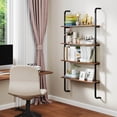 thumbnail image 4 of Costway 1 PCS 4-Tier Wall-mounted Ladder Shelf Display Bookshelf with Heavy-duty Metal Frame, 4 of 10