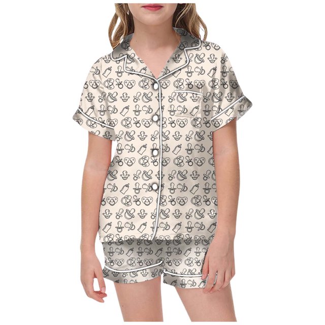 Luvoko Child Kid DIY Hand Painted Homewear Set Colouring Pajama Sets For And Girl Can Play With And