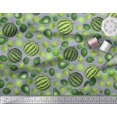 thumbnail image 2 of Soimoi Poly Georgette Fabric Pear,Lemon & Watermelon Fruits Fabric Prints by Yard 42 Inch Wide, 2 of 3