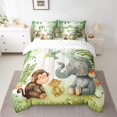 thumbnail image 2 of YST Ensemble Douillette 7 Pcs Animaux de Zoo Format Simple, Thème Faune Dessin Animé, Type Douillette et Housse de Couette en Polyester, Simple (1 Unité), 2 of 5