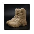 thumbnail image 2 of LUXUR Men Combat Boot Round Toe Tactical Boots High Top Work Booties Breathable Mens Brown 13, 2 of 9