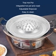 thumbnail image 3 of Thai Korean BBQ Grill Pan, Aluminum Barbecue Grill Topper Camping BBQ Pan, BBQ Grill Steak Hot Pan Nonstick, for Shabu Vegetable Egg Pork Beef Meat, Easy to Clean, Even, 3 of 7