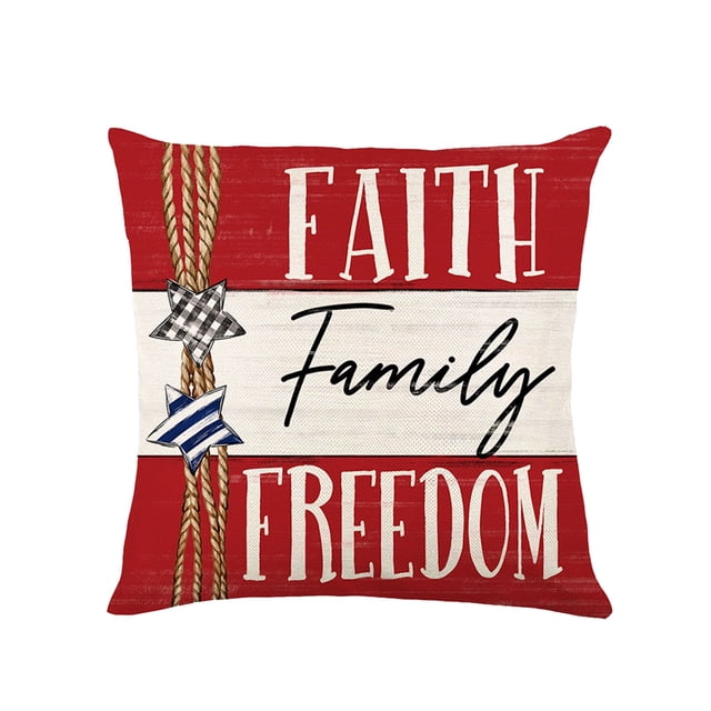 Housses de Coussin Taie d'Oreiller 18X18 Pouces Soleil Étoile Indépendant Drapeau du 4 Juillet Taie d'Oreiller Housse de Coussin Taie d'Oreiller Douce Housse de Coussin Décorative Housses de Coussin 18X18