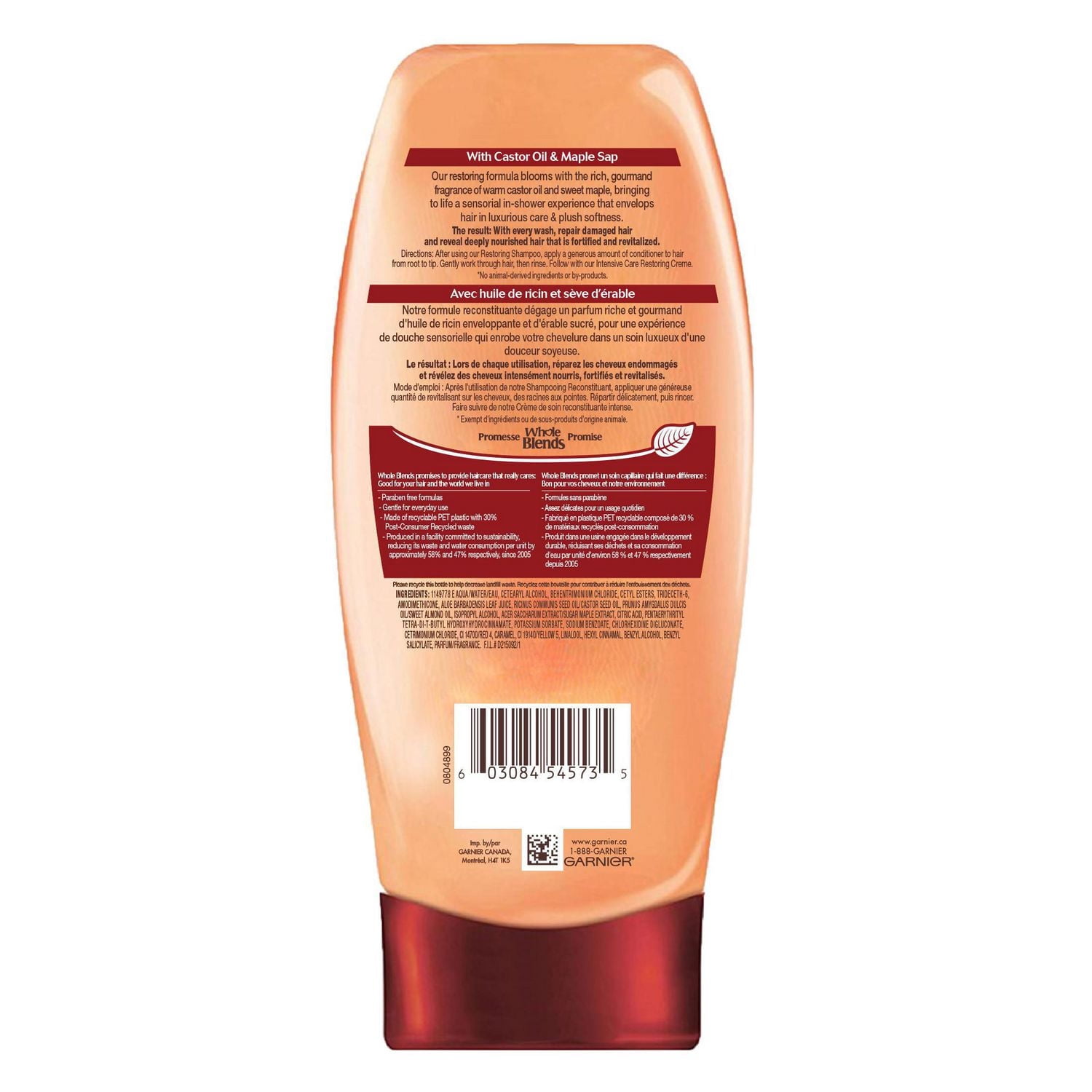 Garnier Whole Blends Remède à l'Huile de Ricin Revitalisant