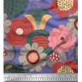 thumbnail image 1 of Soimoi Moss Georgette Fabric Flower Artistic Print Sewing Fabric Yard 42 Inch Wide, 1 of 3