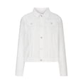 thumbnail image 3 of TIMIFIS Women's Denim Jean Jacket Outfits Coat Spring Fall Ripped Jean Outerwear Denim Jacket-White - Fall/Winter, 3 of 5