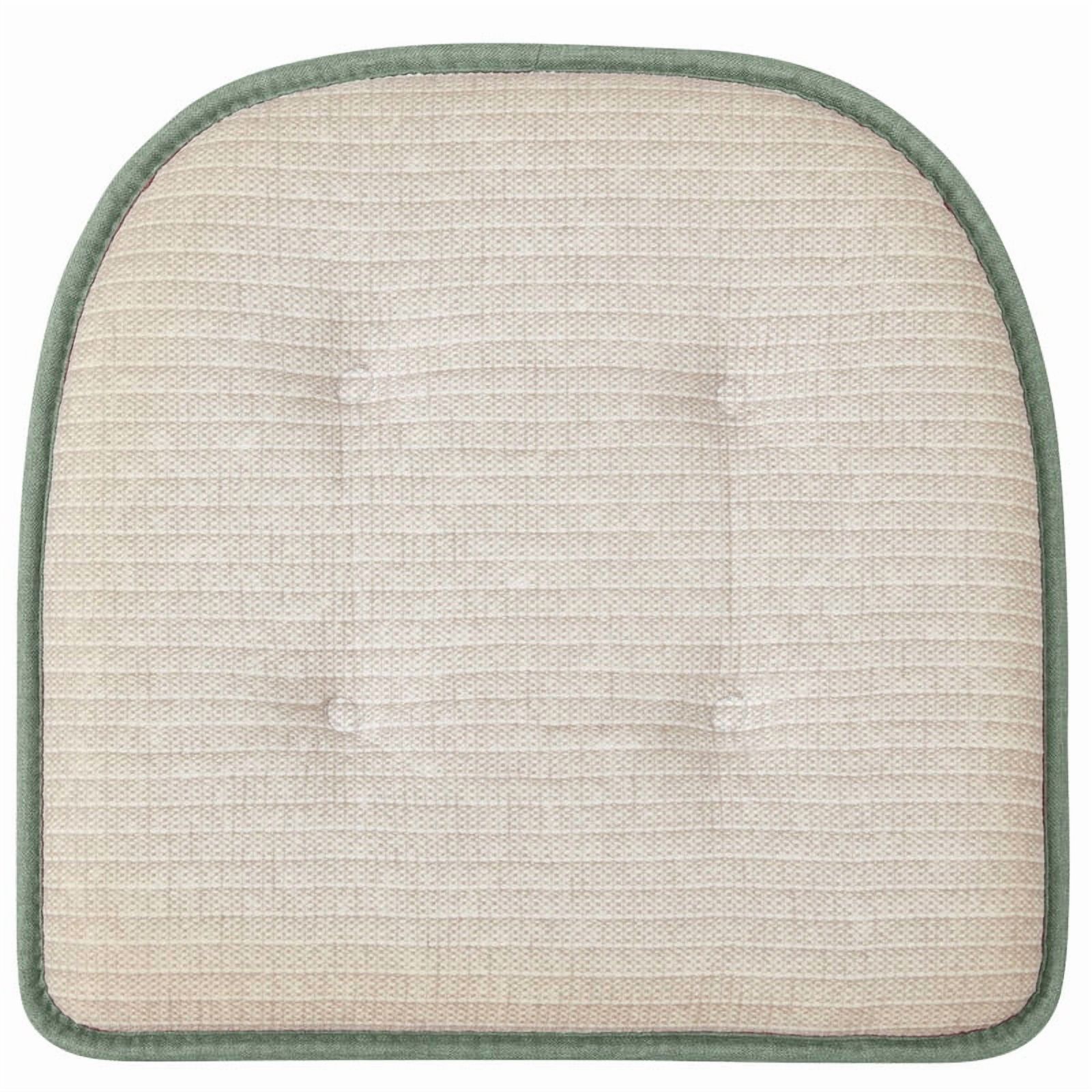 Coussins de chaise en mousse à mémoire de forme en forme de U, capitonnés et antidérapants, pour chaises de bureau et de cuisine, ensemble de 6, vert