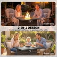 thumbnail image 4 of Outsunny Propane Fire Pit Table, 28 Inch 40,000 BTU Rattan Fire Table, 4 of 10